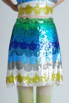 SS09 SEQUIN LIZARD SKIRT - MULTI