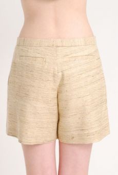 SS10 SILK MADRAS SILVER BIRCH SHORTS - NATURAL - Other Image