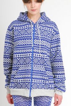 AW10/11 OLD JUMPER HYPER HOODIE - BLUE