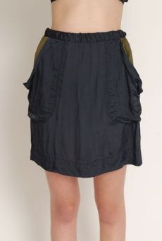 SS13 VISCOSE TWILL ELASTIC WAIST SKIRT