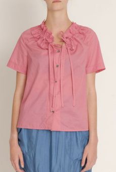 SS13 COTTON SUPREME RUCHE COLLAR BLOUSE