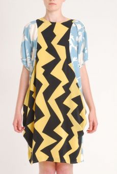 SS10 ZIG ZAG DRESS - YELLOW